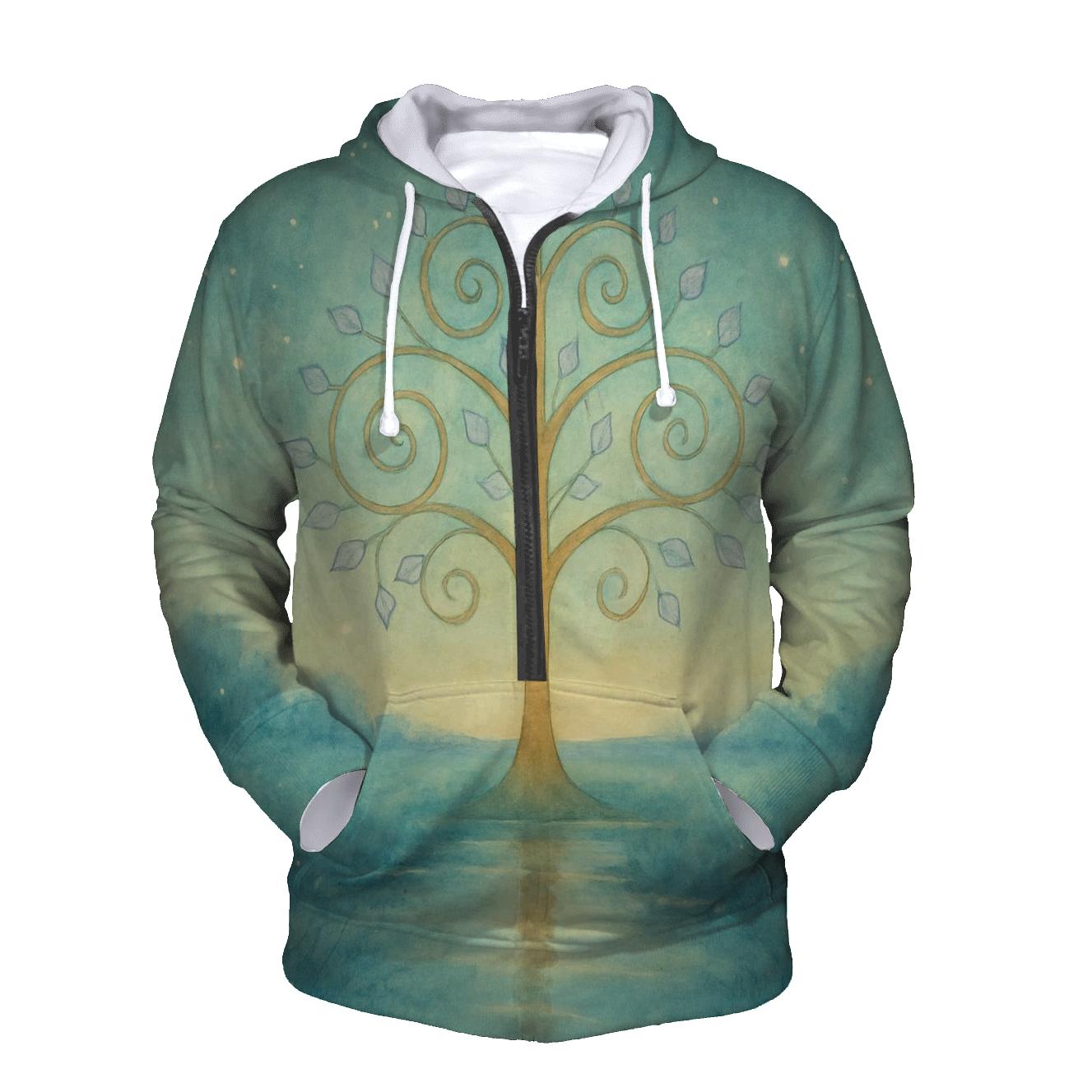 Luminous Harmonic Tree lightweight hoodies