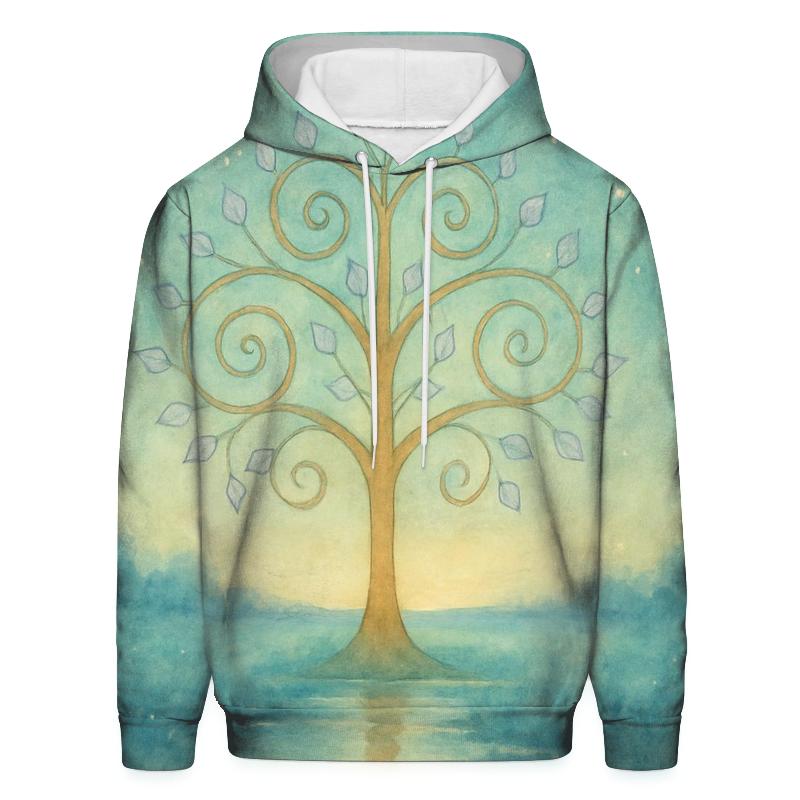 Luminous Harmonic Tree premium hoodies