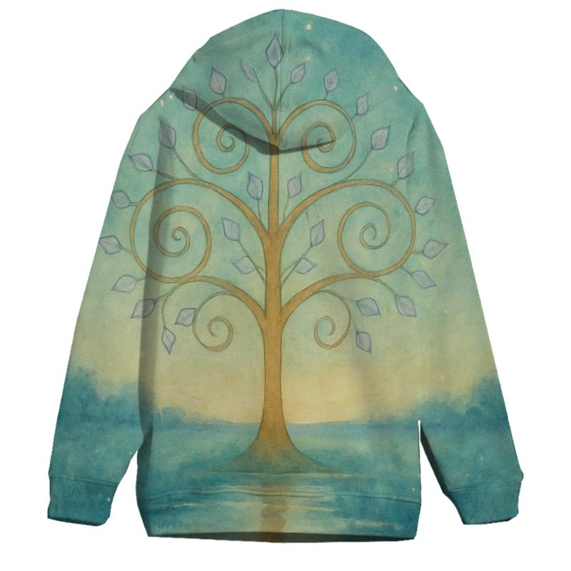 Luminous Harmonic Tree premium hoodies