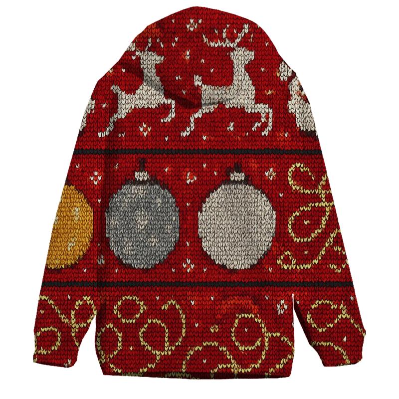 Tinsel Tangle Sweater Panel Design zip-up hoodies