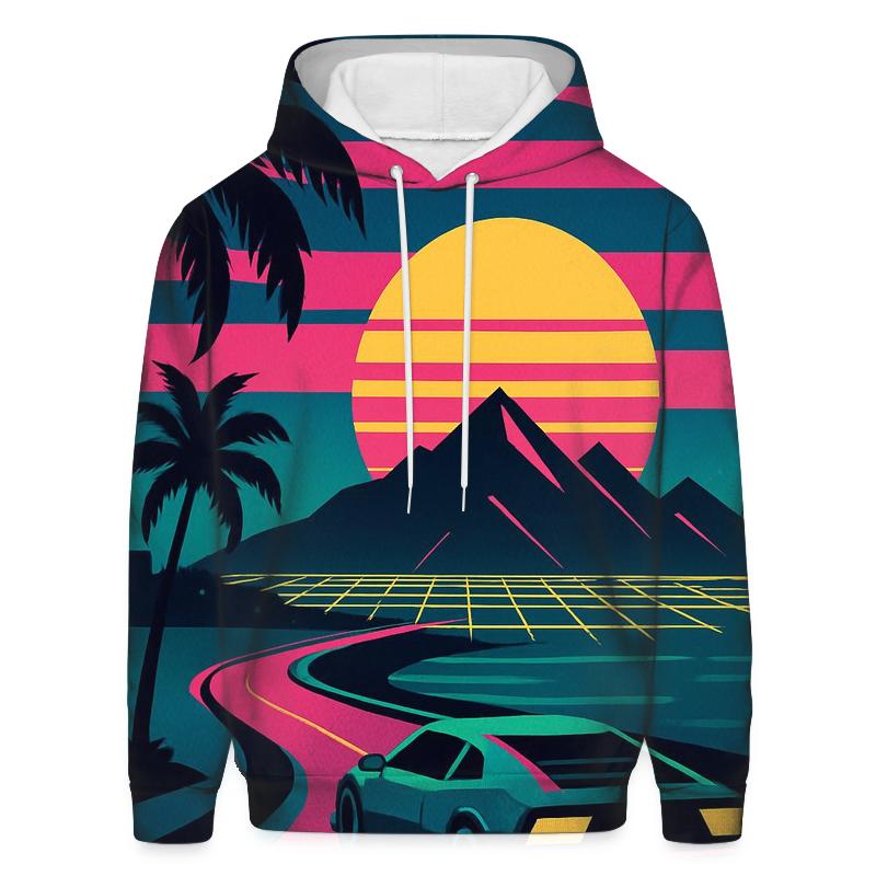 Neon Coastal Drive heavyweight hoodies