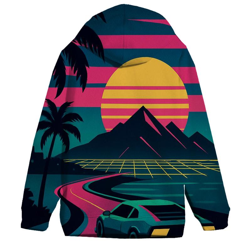 Neon Coastal Drive heavyweight hoodies