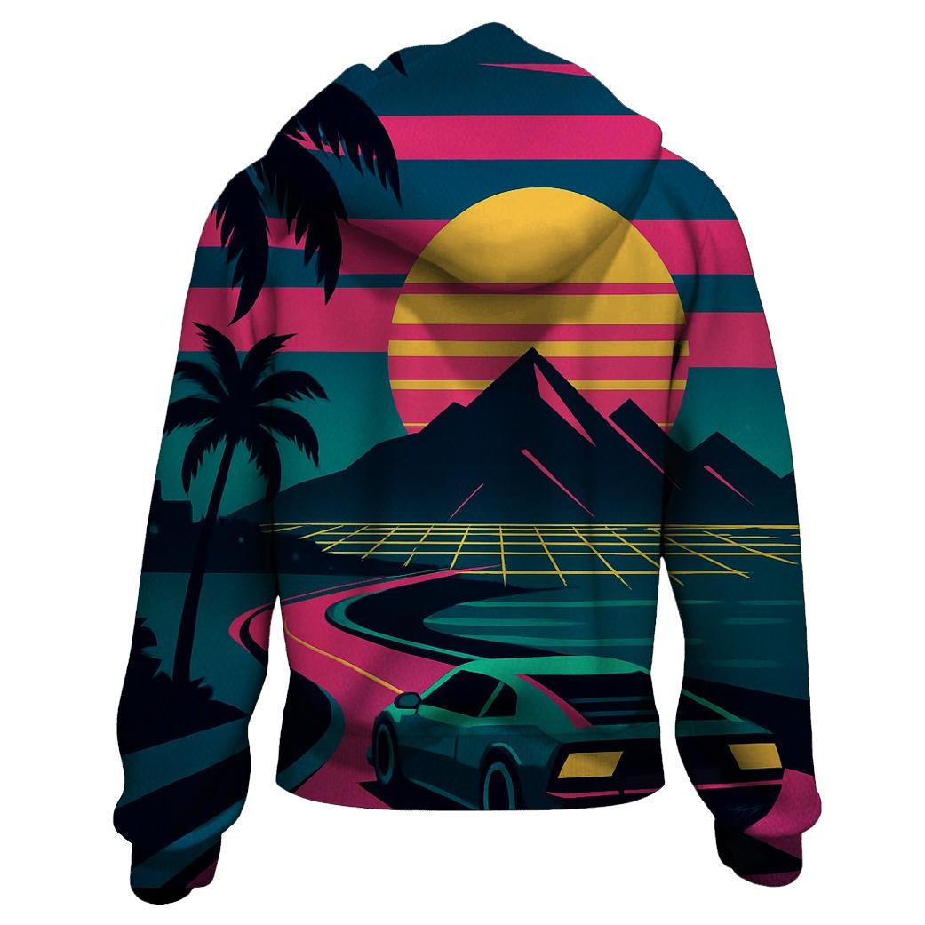 Neon Coastal Drive custom hoodies