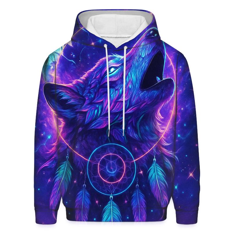 Nebula Guardian Wolf premium hoodies