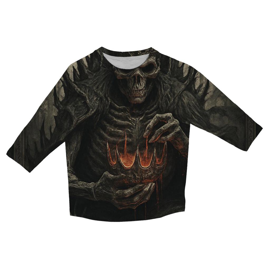 Throne Of Ash And Crown Of Bones casual three quarter sleeve shirts
