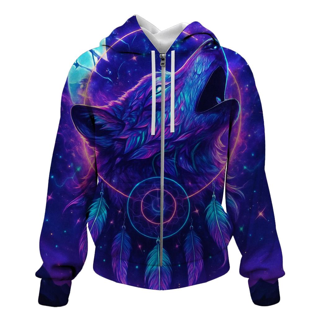 Nebula Guardian Wolf lightweight hoodies