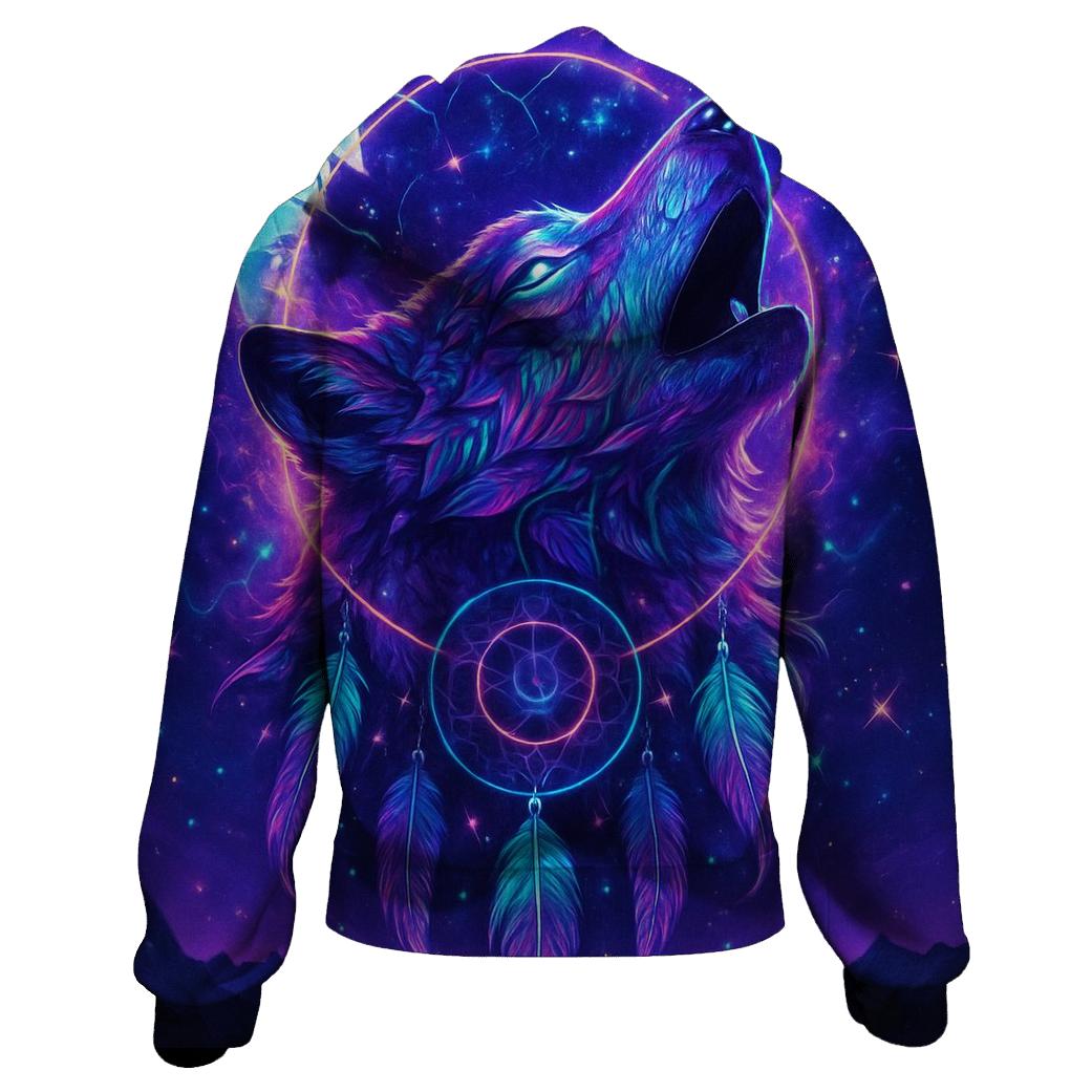 Nebula Guardian Wolf lightweight hoodies