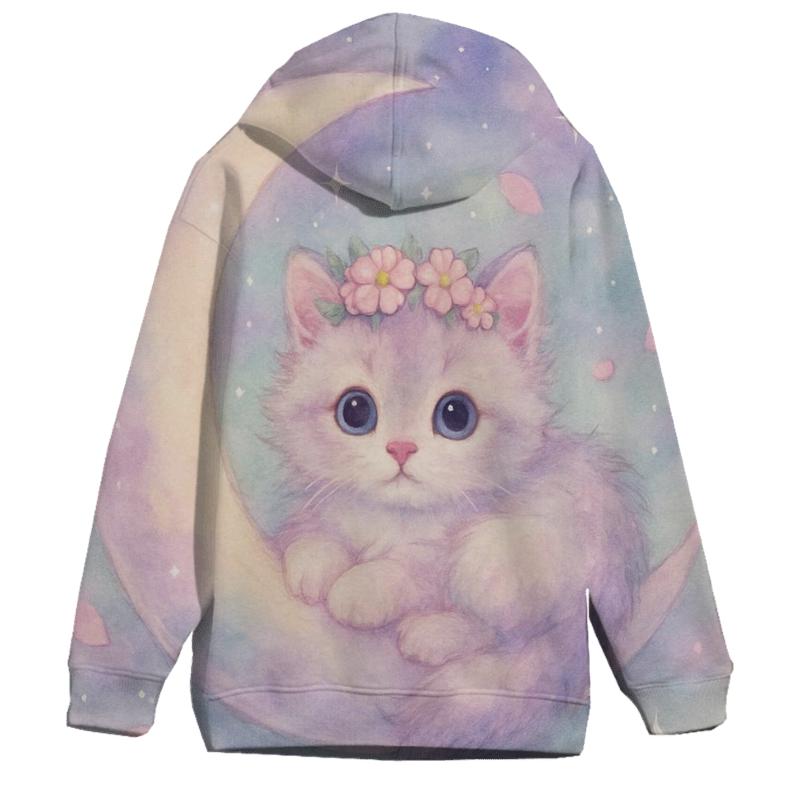 Moonlit Lavender Kitten hoodie designs