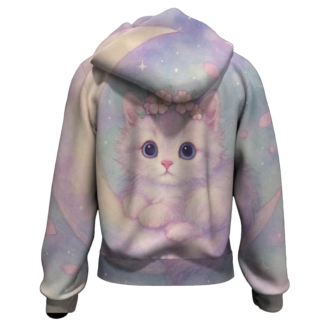 Moonlit Lavender Kitten hoodie designs