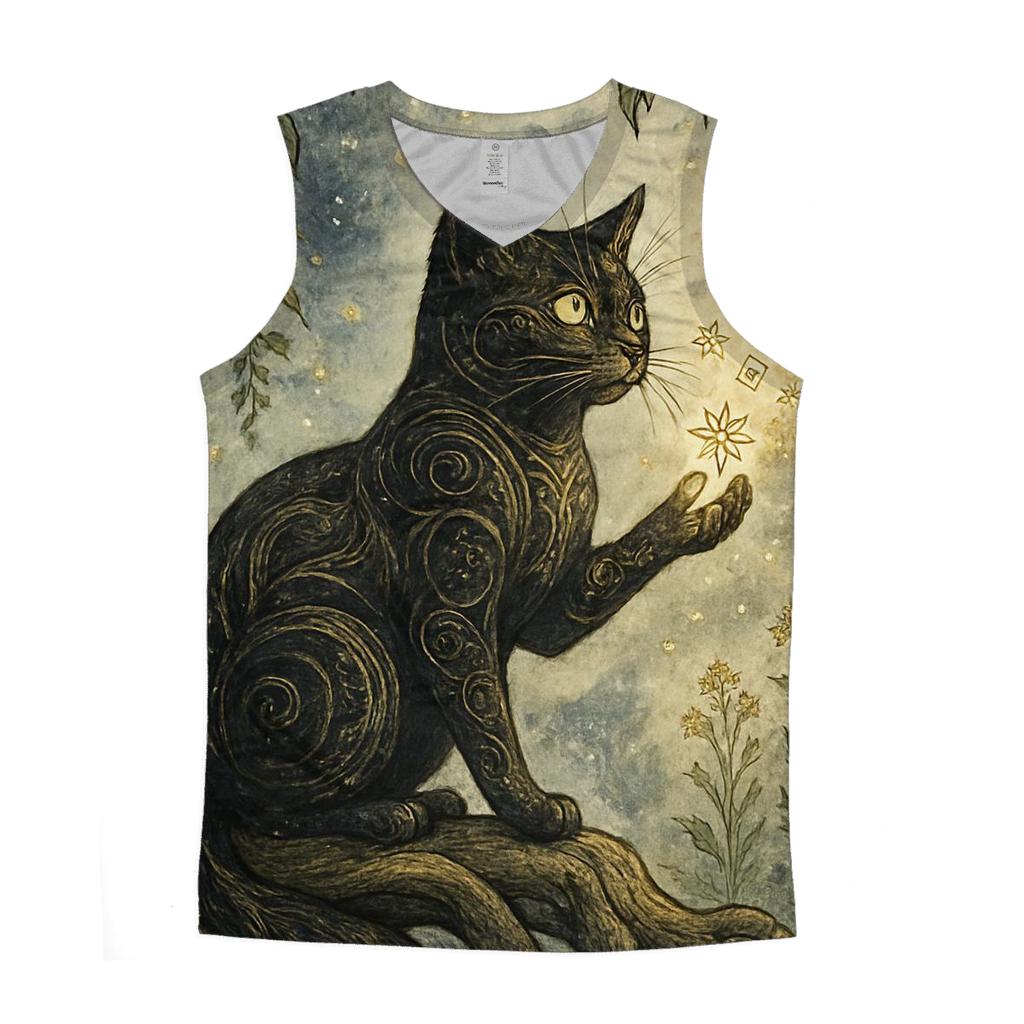 Botanical Witch Familiar graphic print tank tops