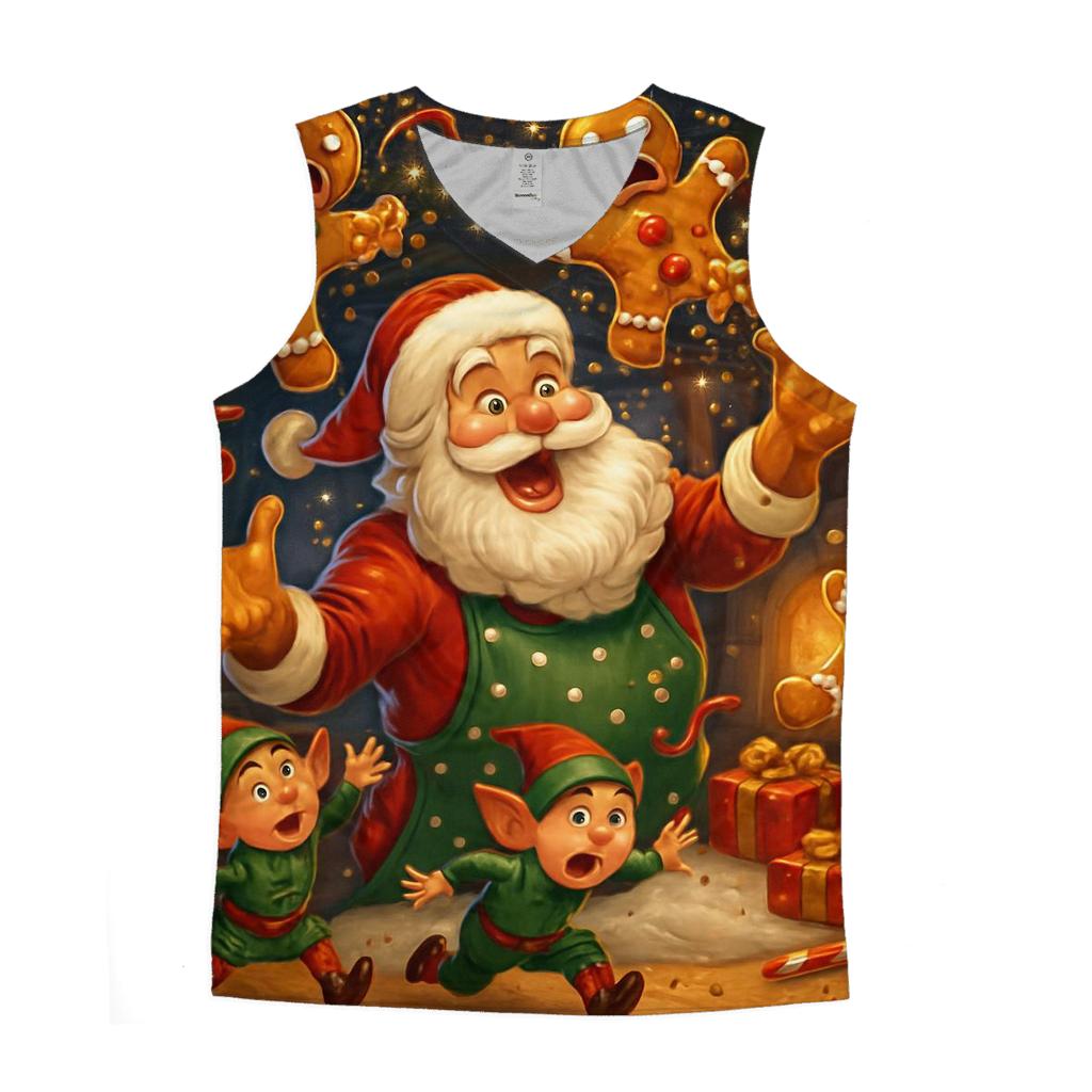Santas Chaotic Cookie Lab stylish racerback tanks