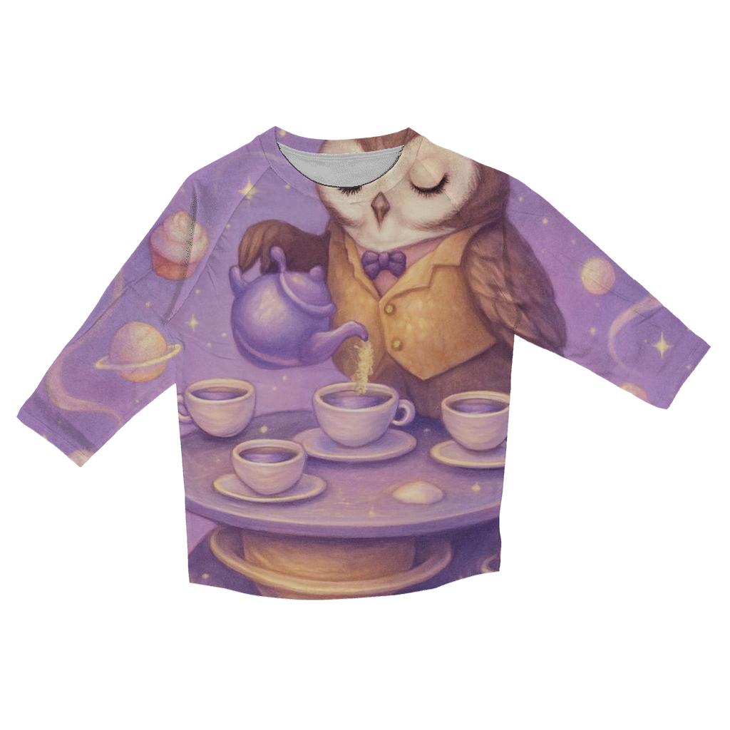 Random Cosmic Tea Party cotton quarter sleeve shirts
