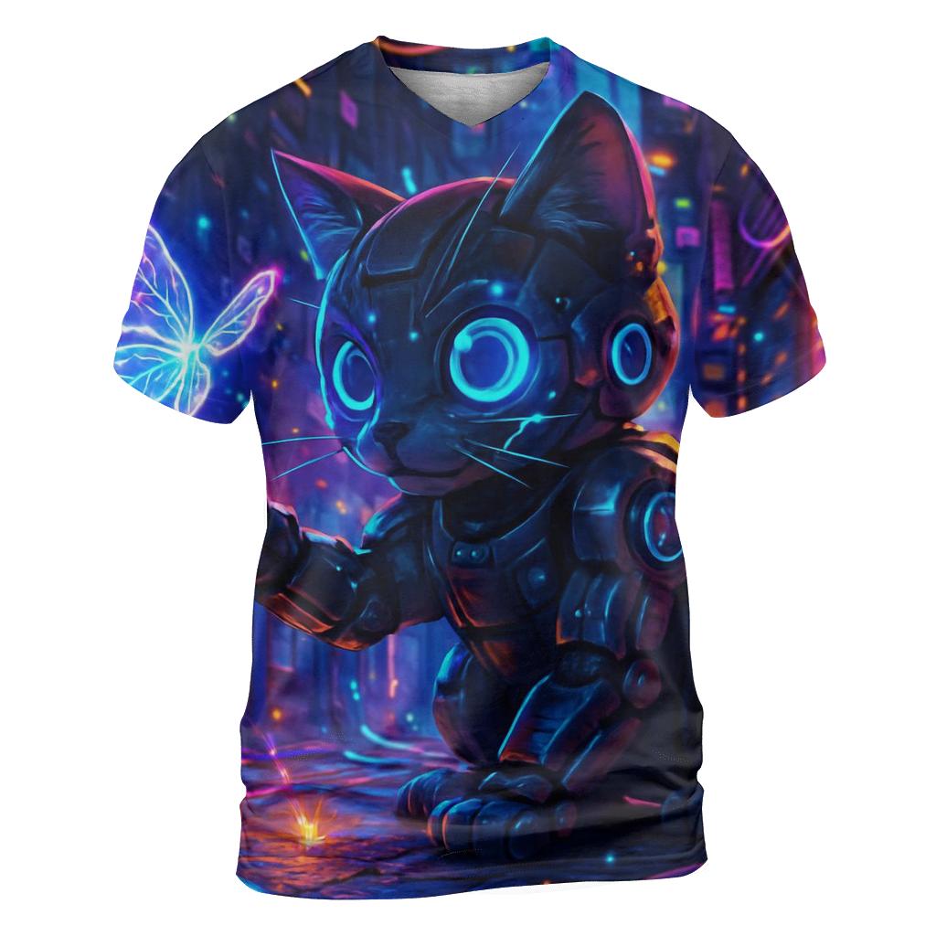 Circuit Alley Cyberkitten statement graphic shirts