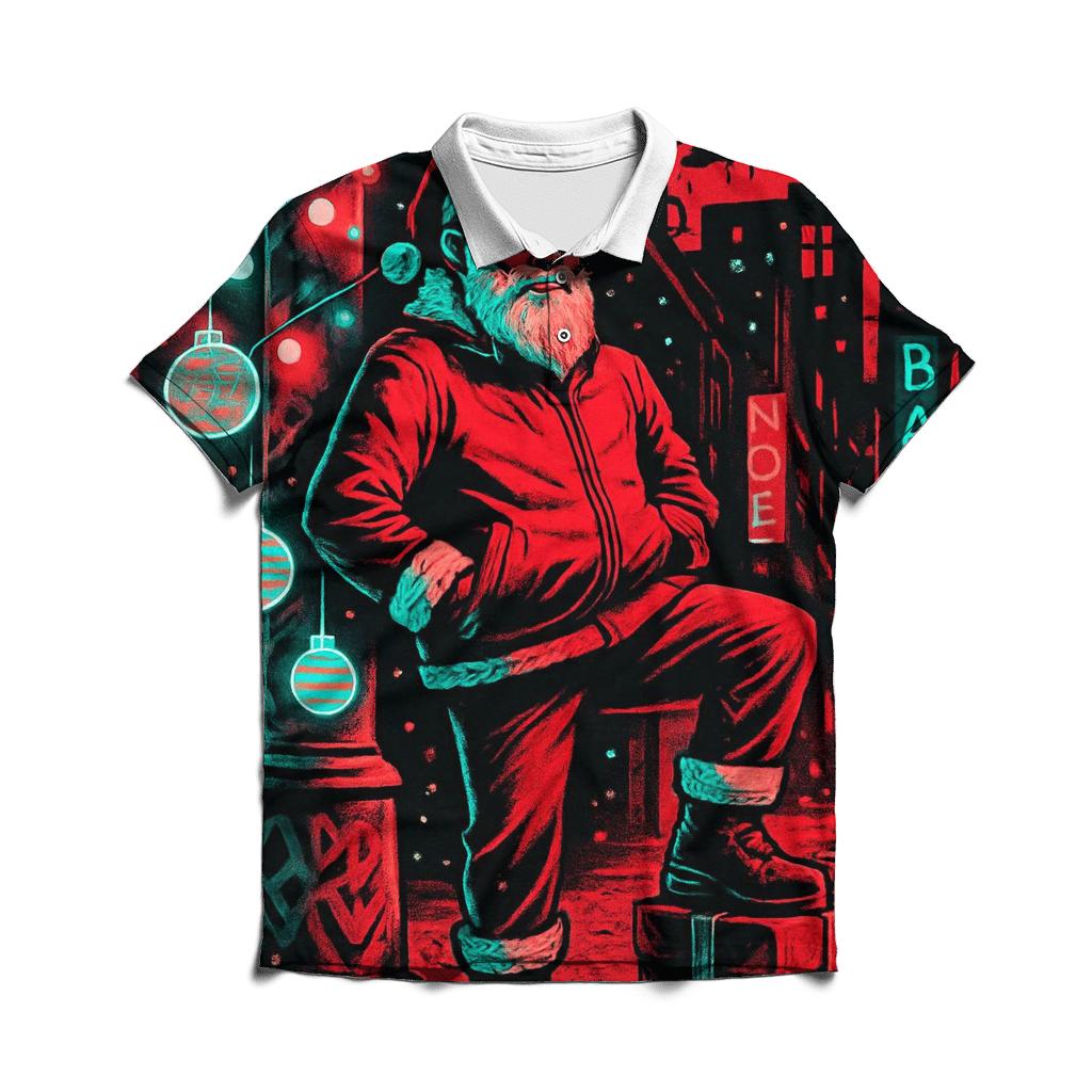 Neon Street Santa custom polo shirts