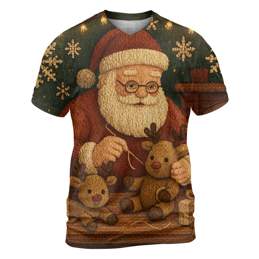 Patchwork Workshop Santa trendy printed shirt styles