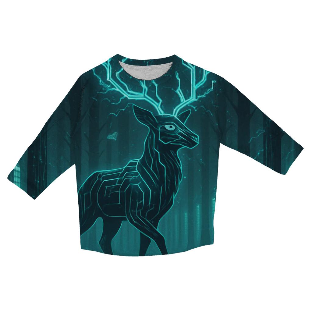 Random Circuit Stag trendy 3/4 sleeve tops