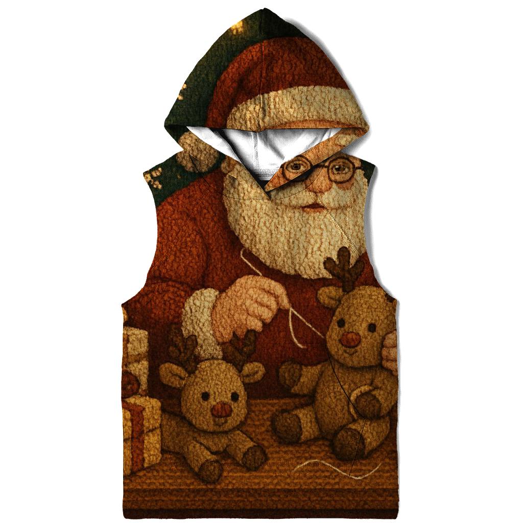 Patchwork Workshop Santa printed hoodies