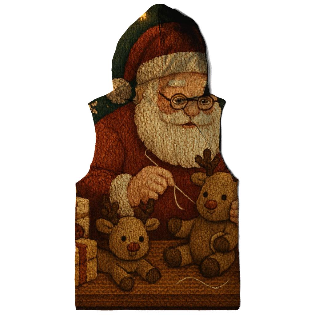 Patchwork Workshop Santa printed hoodies