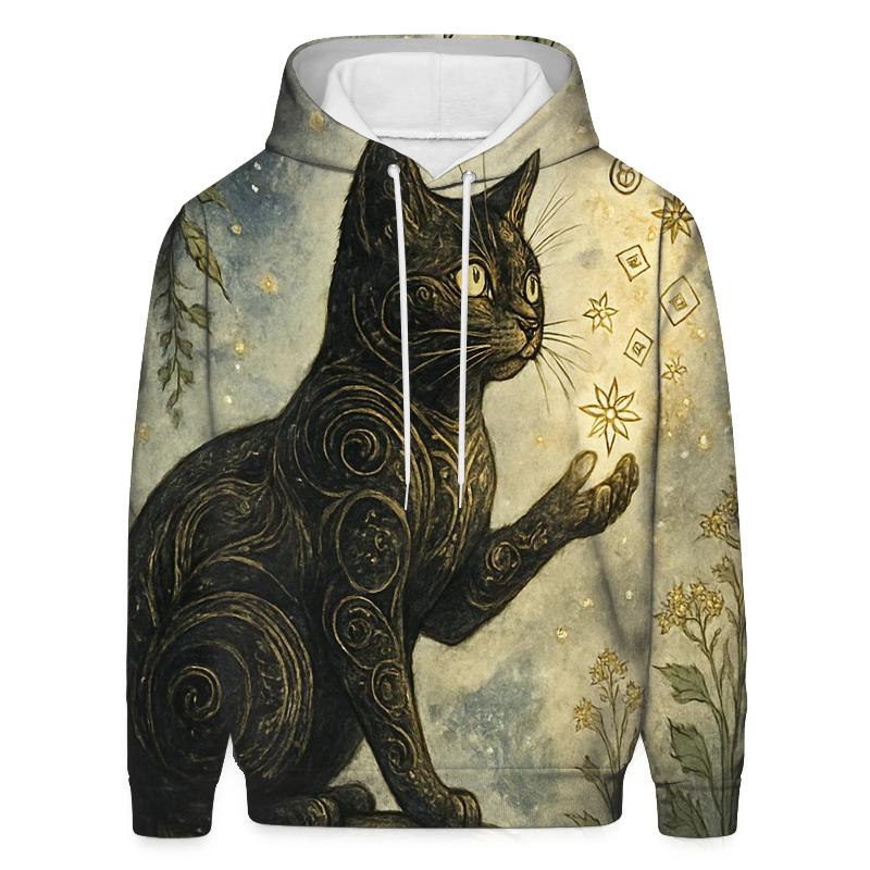 Botanical Witch Familiar printed hoodies