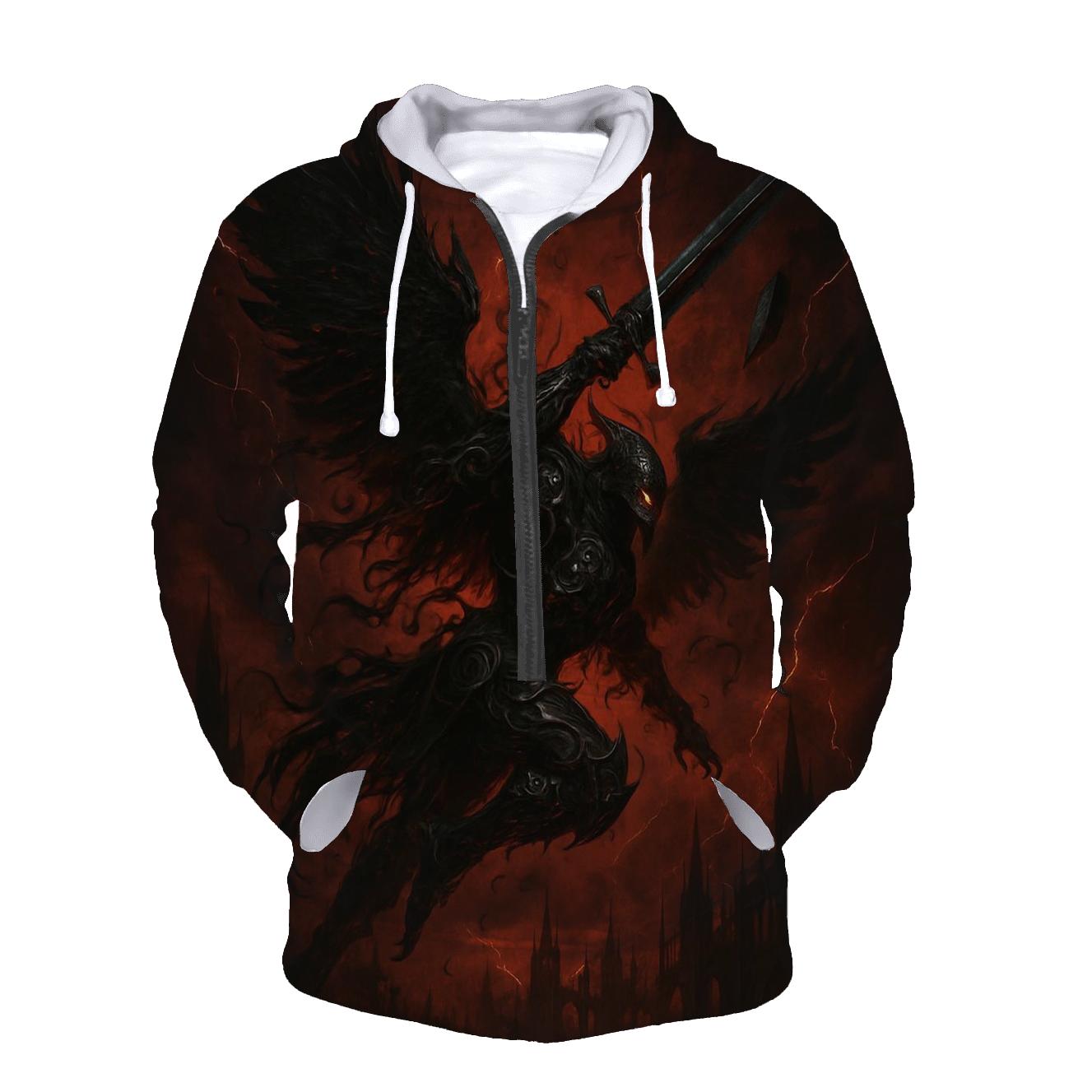 Raven Knight Of The Blackened Sky heavyweight hoodies