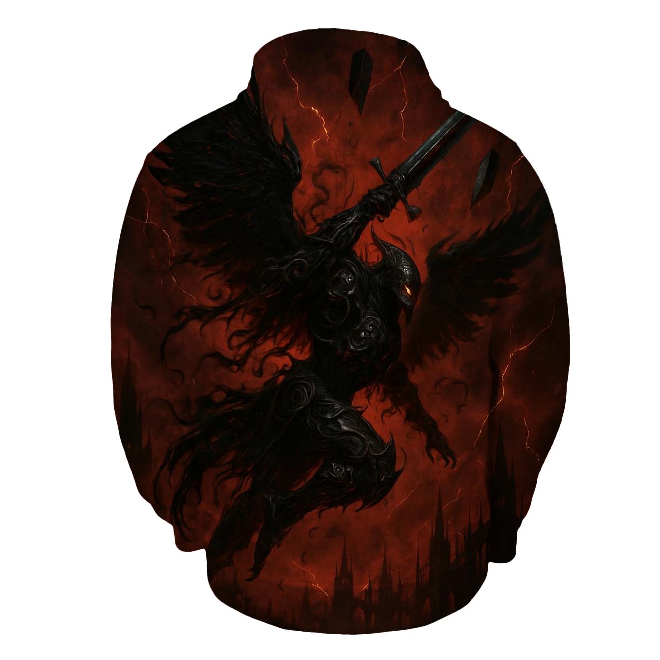 Raven Knight Of The Blackened Sky heavyweight hoodies