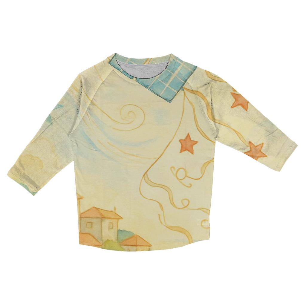 Random Solar Kite printed three quarter sleeve shirts