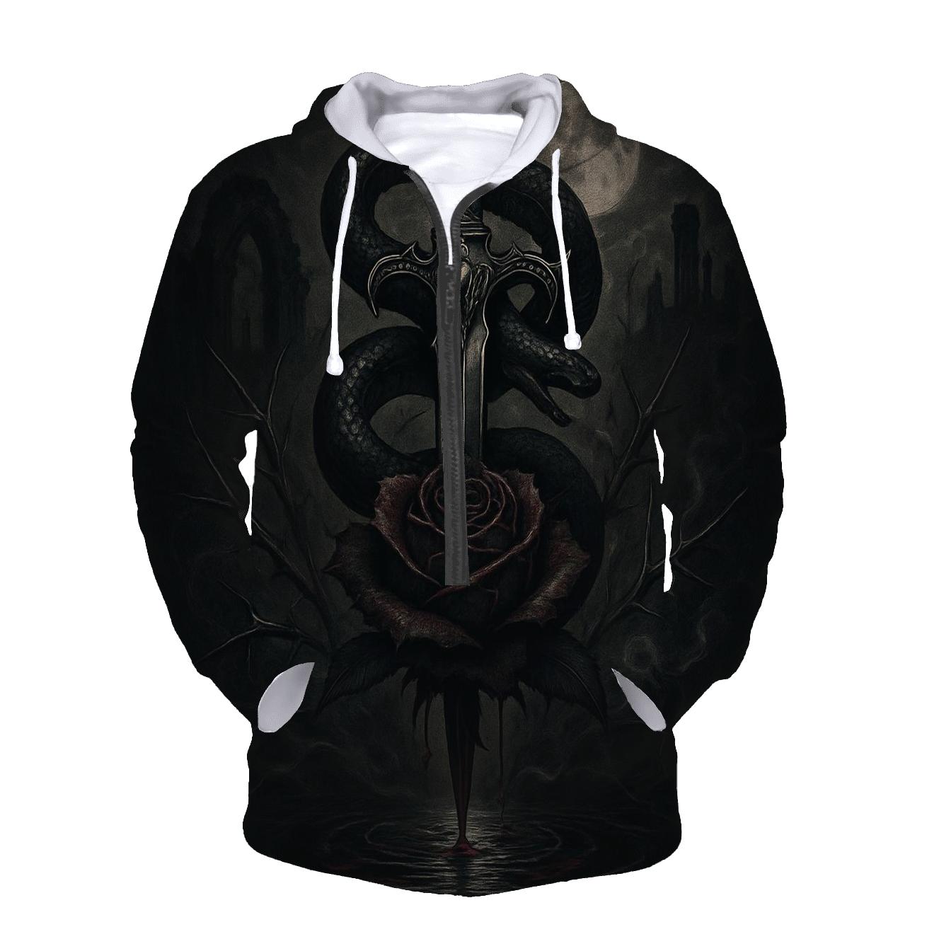 Serpent Dagger Of The Bleeding Rose graphic hoodies