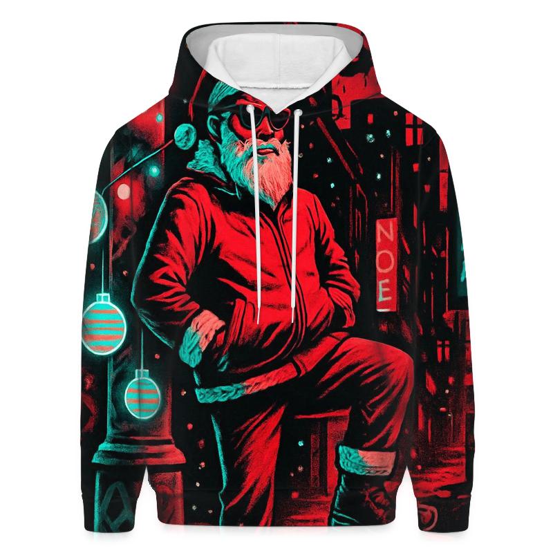 Neon Street Santa designer hoodies