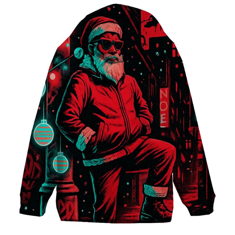 Neon Street Santa designer hoodies