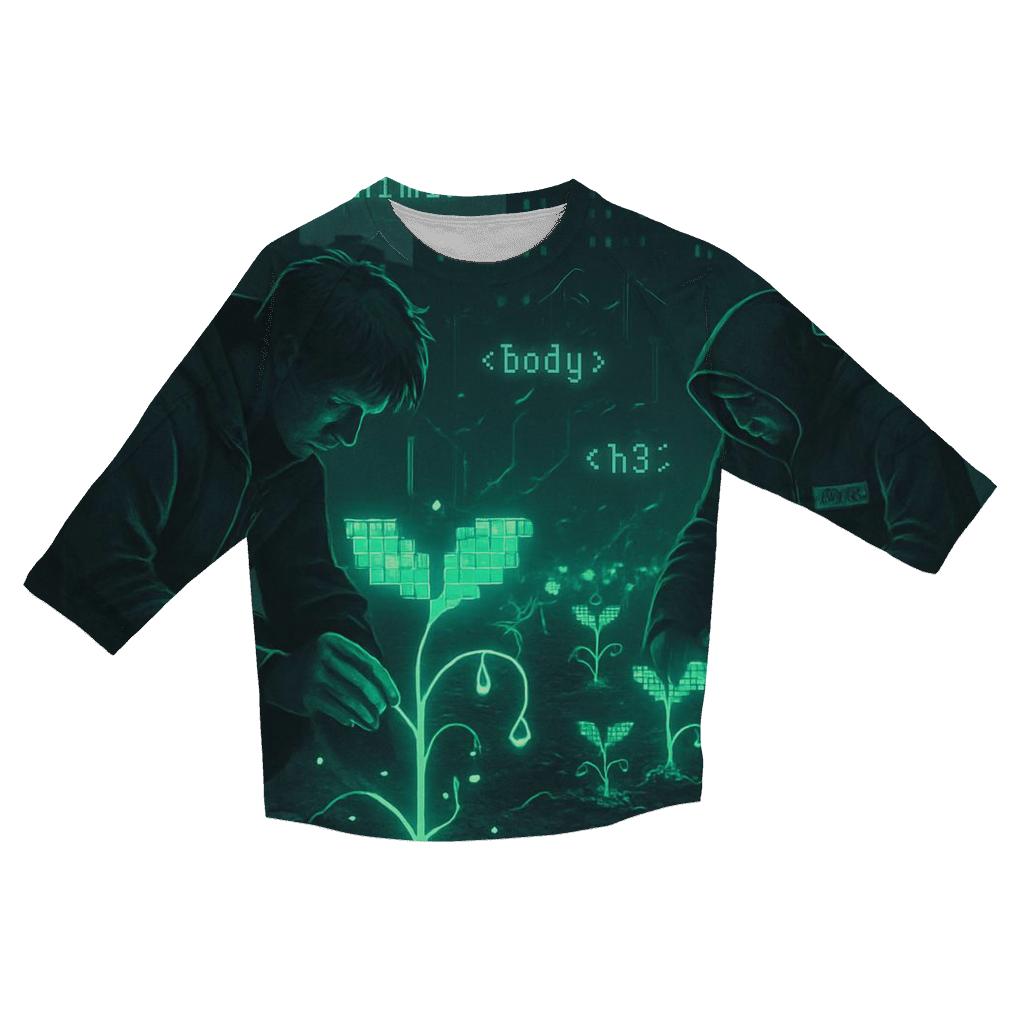 Random Binary Gardeners personalized 3/4 sleeve tees