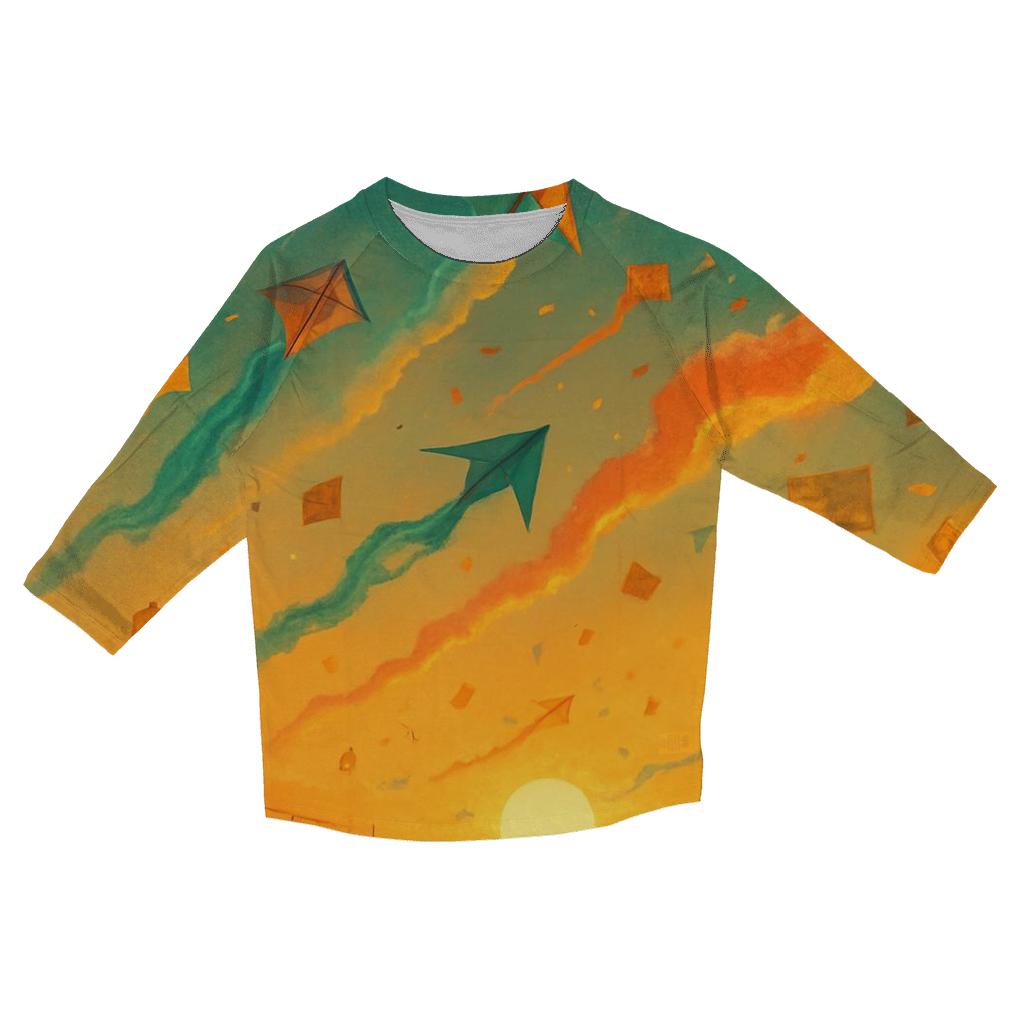 Random Comet Tail Kites trendy 3/4 sleeve tops