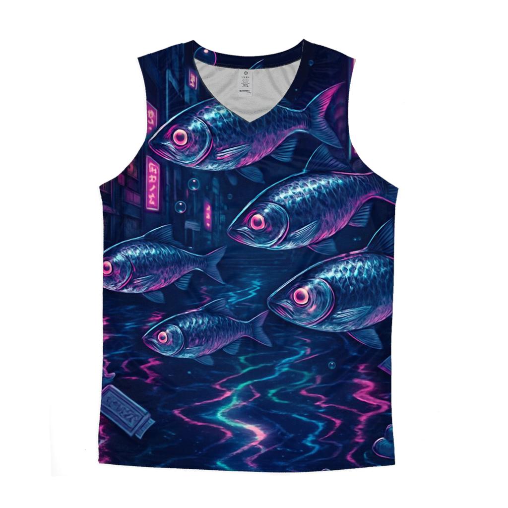 Random Mirrorfish Parade sports performance tank tops