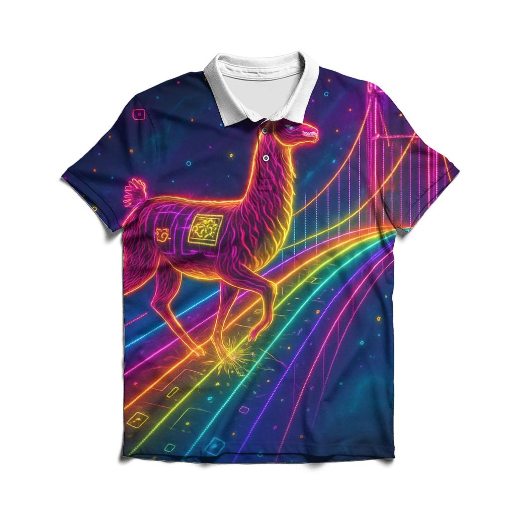 Random Electric Llama custom polo shirts