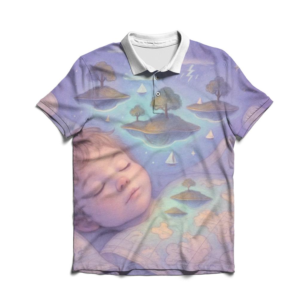 Random Dreaming Mapmaker classic pique polos