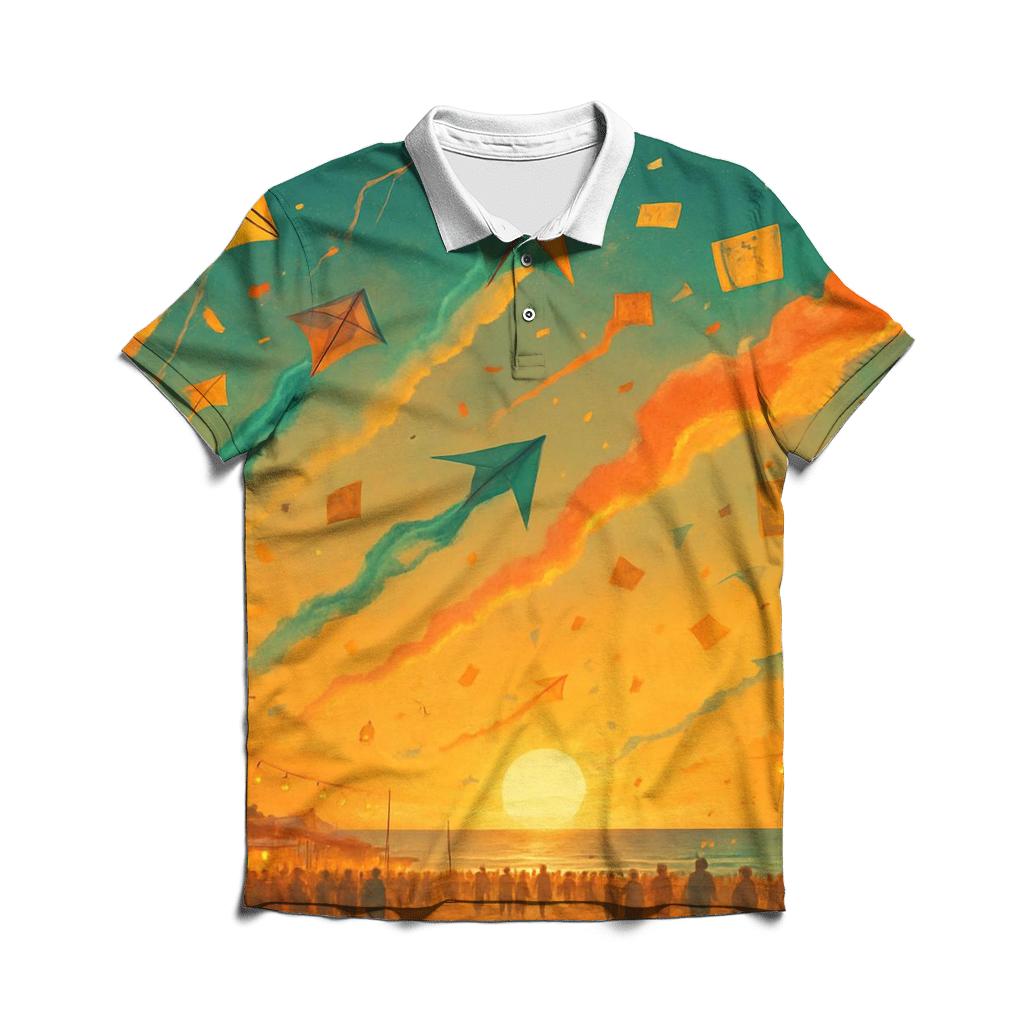 Random Comet Tail Kites designer slim fit polos