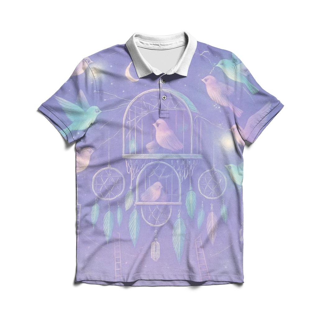 Random Dreamcatcher Aviary designer slim fit polos
