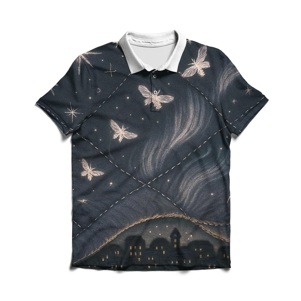 Random Stitched Cosmos classic pique polos