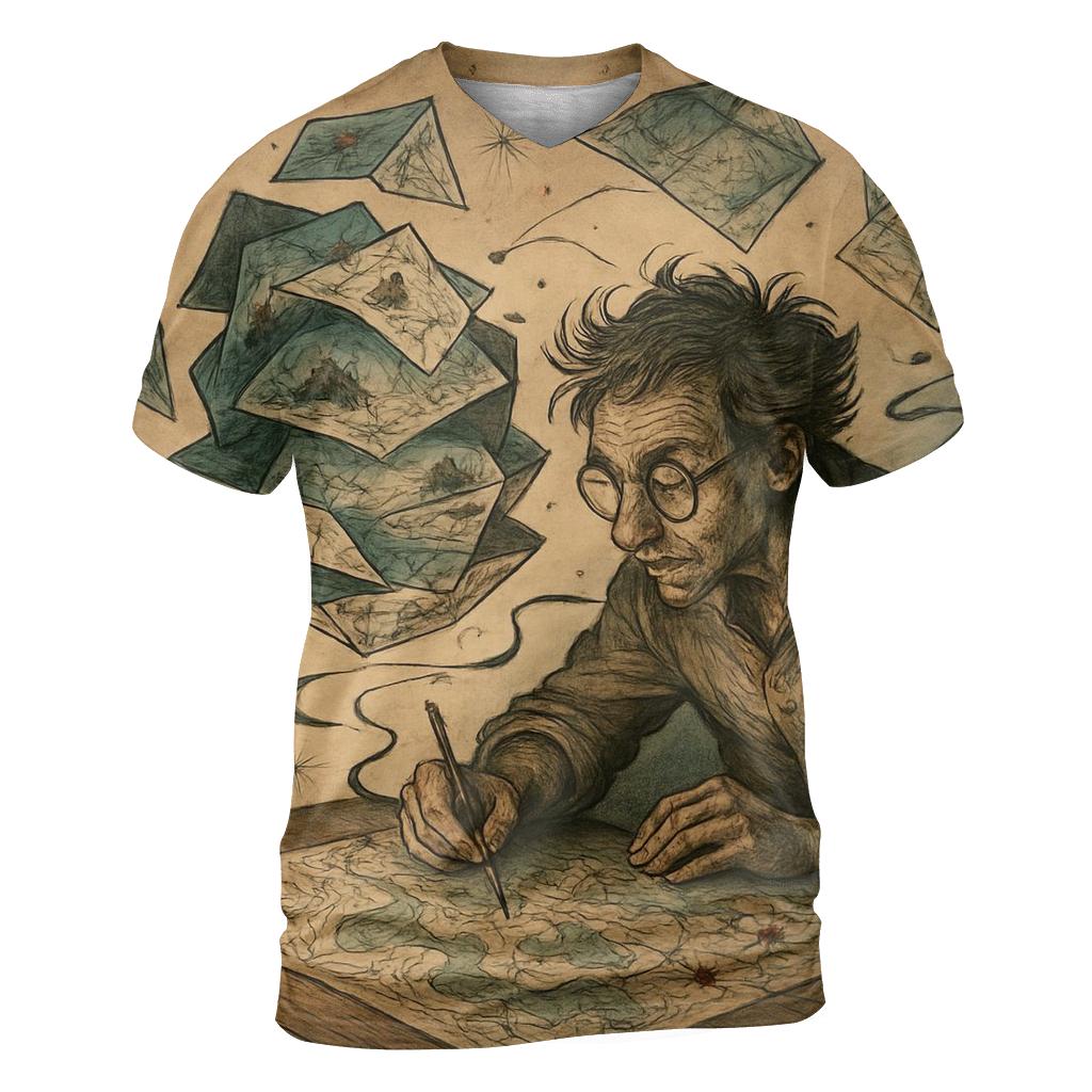 Random Paper Planet Cartographer personalized full print shirts