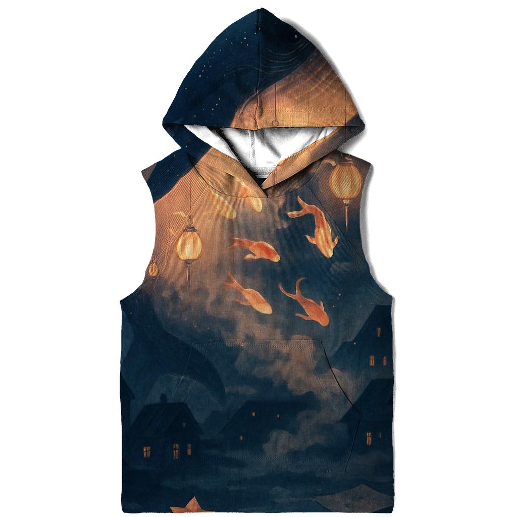 Random Lantern Whale Song zip-up hoodies