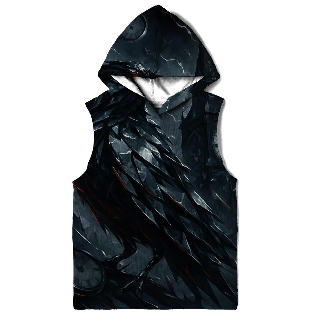 Random Mirror Raven embroidered hoodies