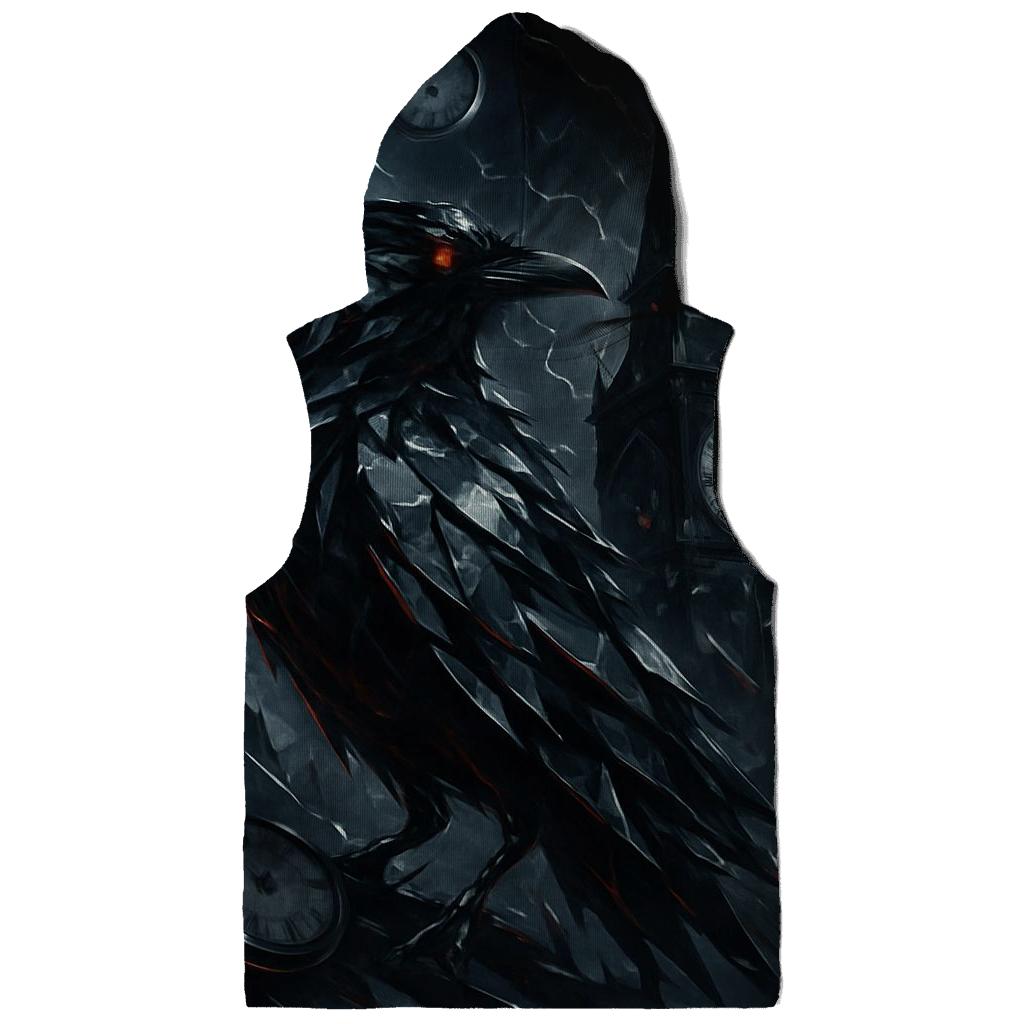 Random Mirror Raven embroidered hoodies