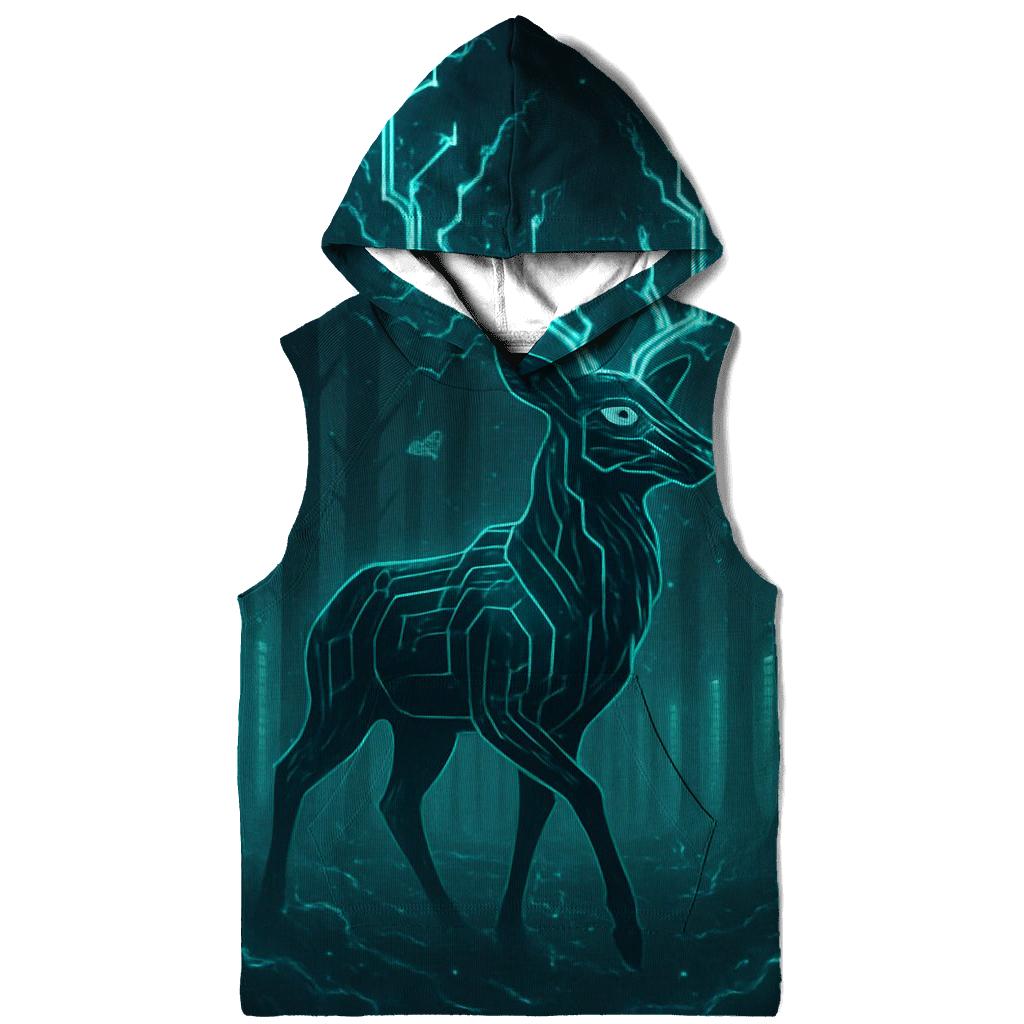 Random Circuit Stag printed hoodies