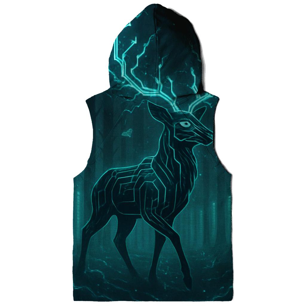 Random Circuit Stag printed hoodies