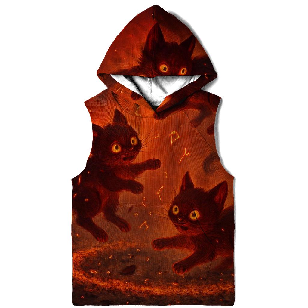 Random Ember Fox Trio printed hoodies