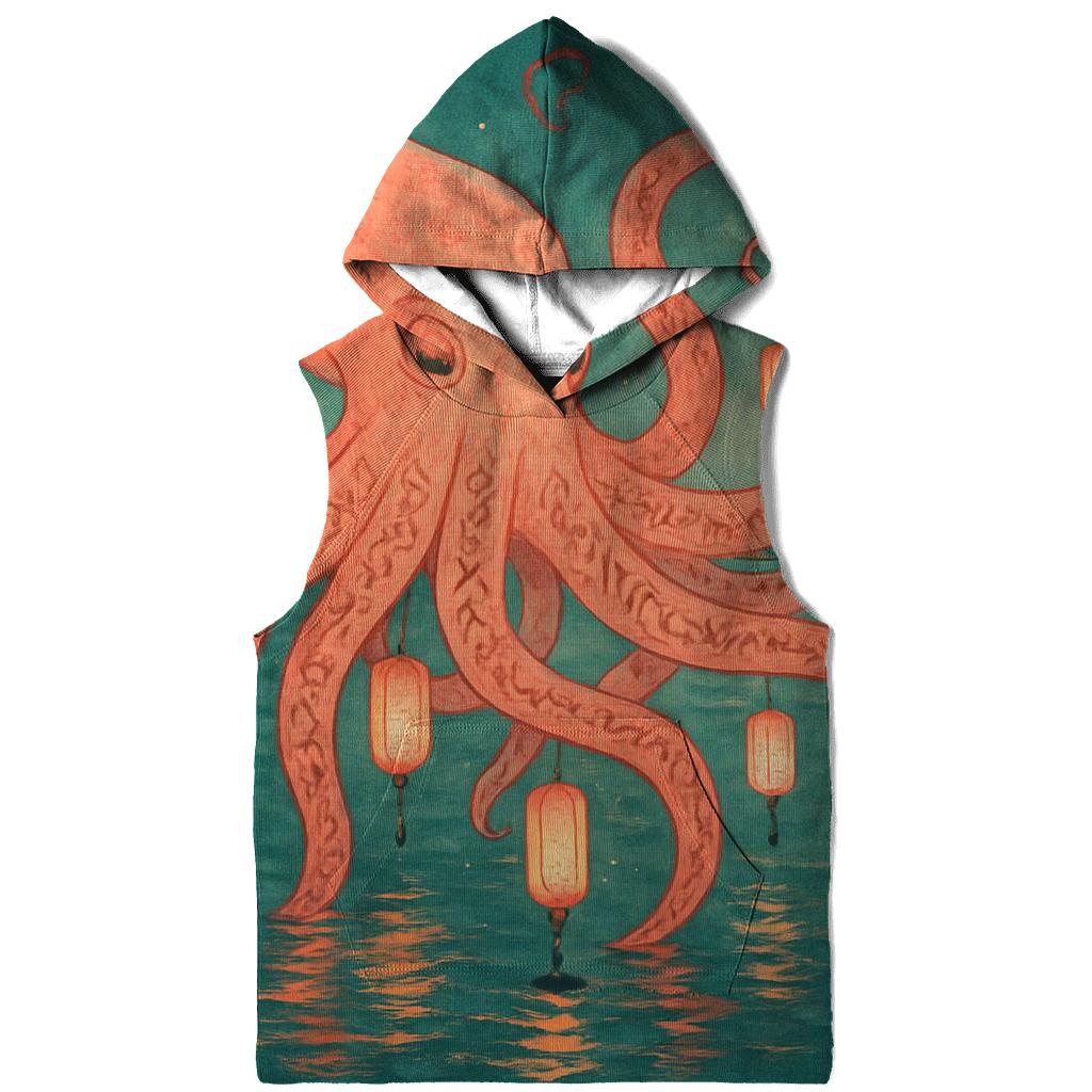 Random Paper Lantern Kraken lightweight hoodies