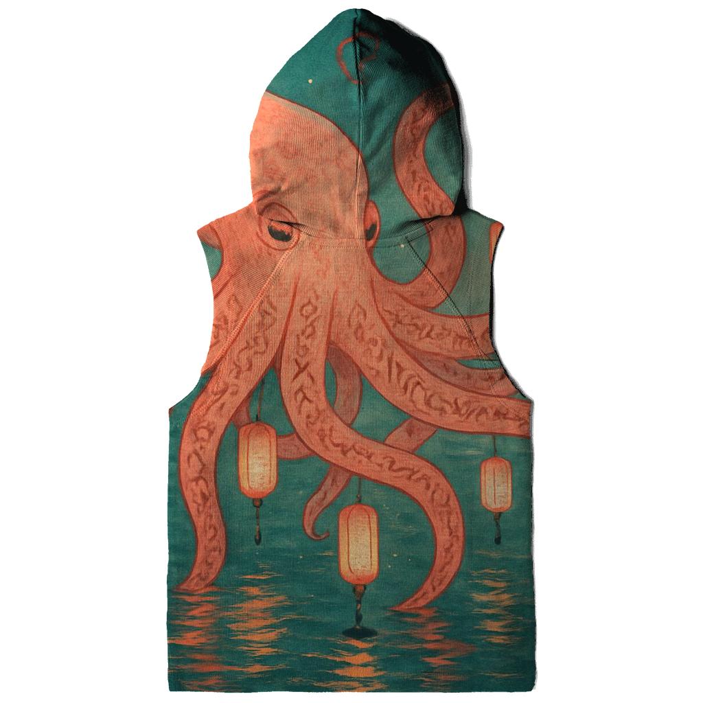Random Paper Lantern Kraken lightweight hoodies
