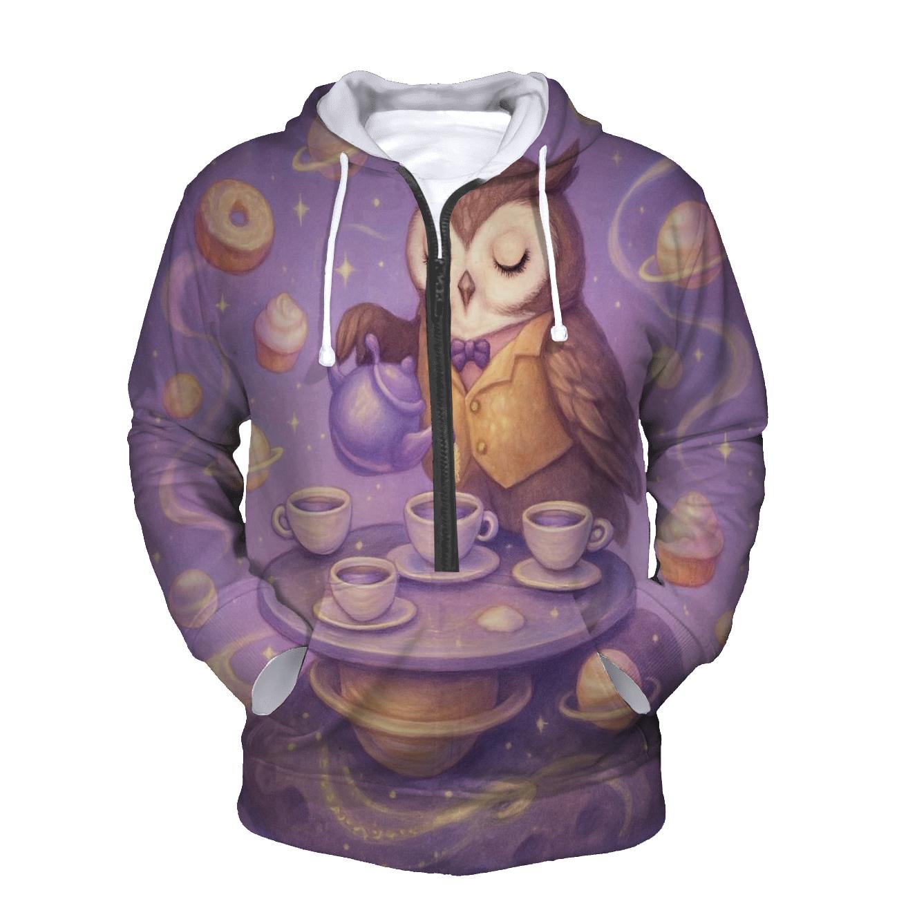 Random Cosmic Tea Party printed hoodies