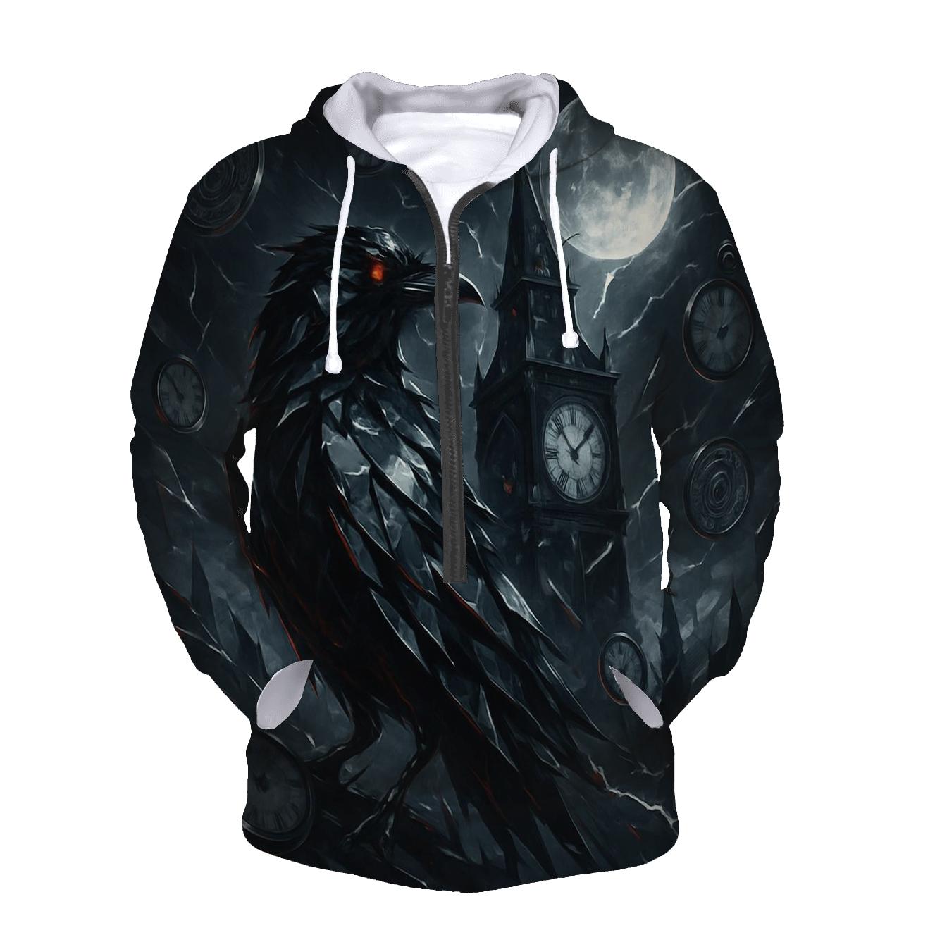 Random Mirror Raven graphic hoodies