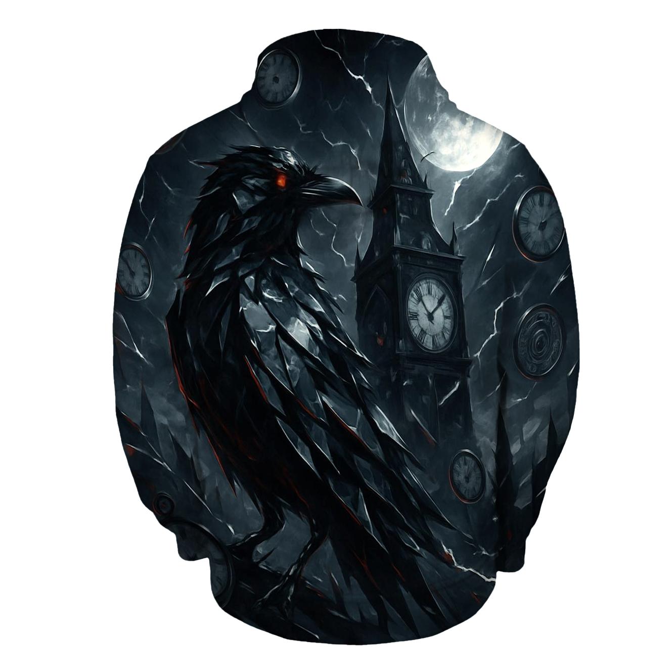 Random Mirror Raven graphic hoodies