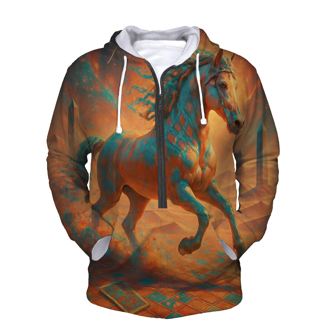 Random Kaleido Stallion embroidered hoodies